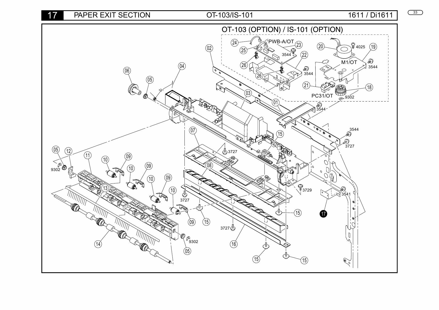 Konica-Minolta Options Di1611 1611 7216 Parts Manual-5